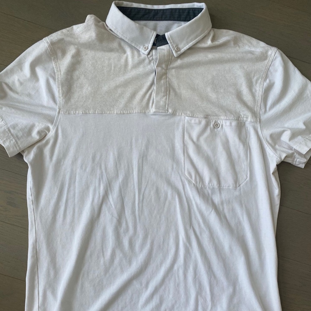 Lululemon Men's white collared shirt